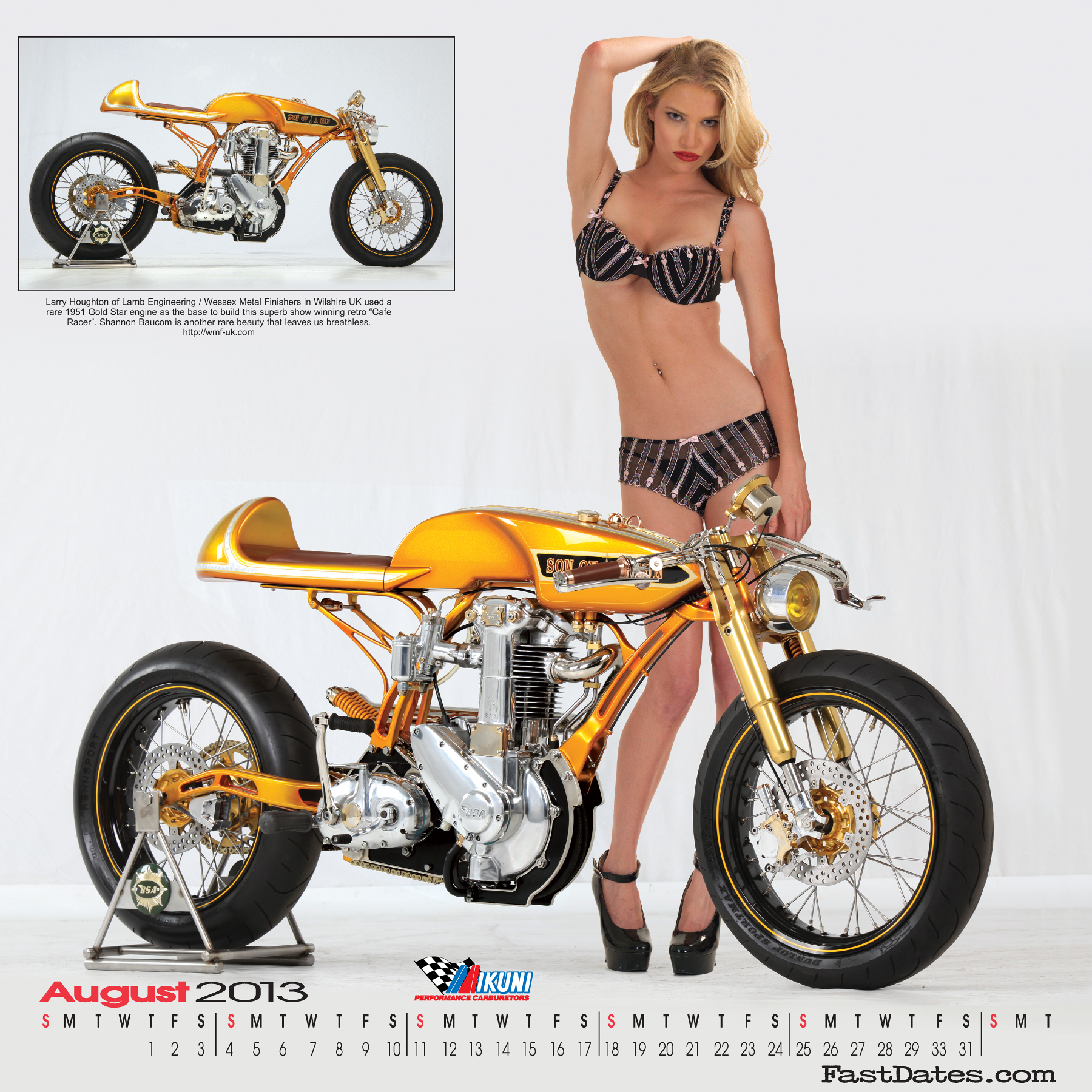 FastDates.com Motorcycle and PinUp Model Wall Calendars, Books