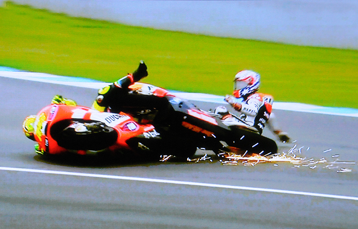 Rossi Stoner Crash photo Jerez MotoGP