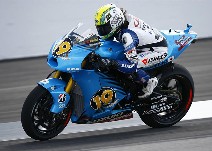 Elena Myers Suzuki MotoGP bike action photo Indianapolis