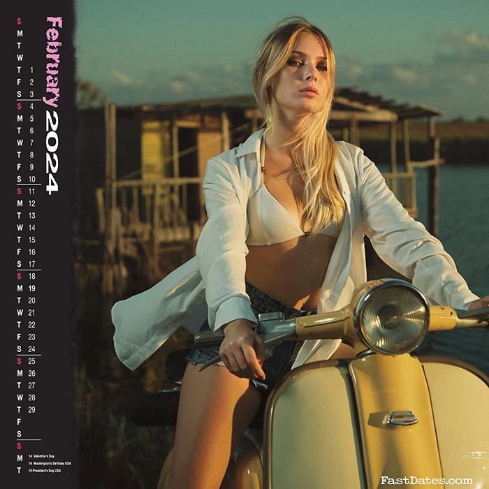 Garage Girls Calendar sample page 2021