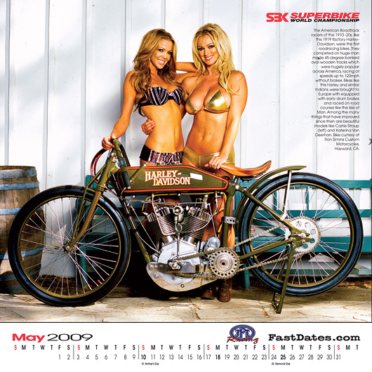 Fast dates calendar 2009 Casey Stoner GPo8 Desmosedici RR