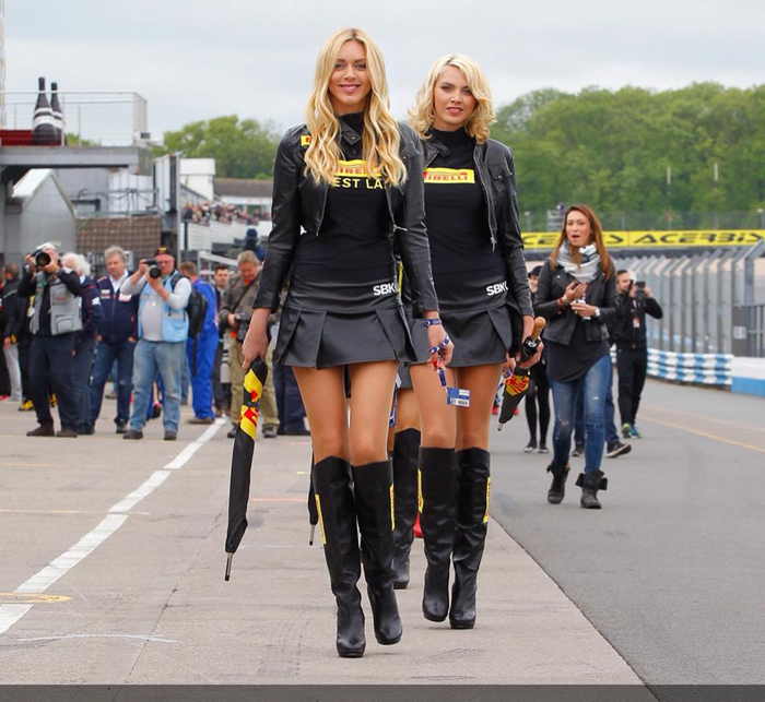 Petra and Jitka at Donington World Superbike