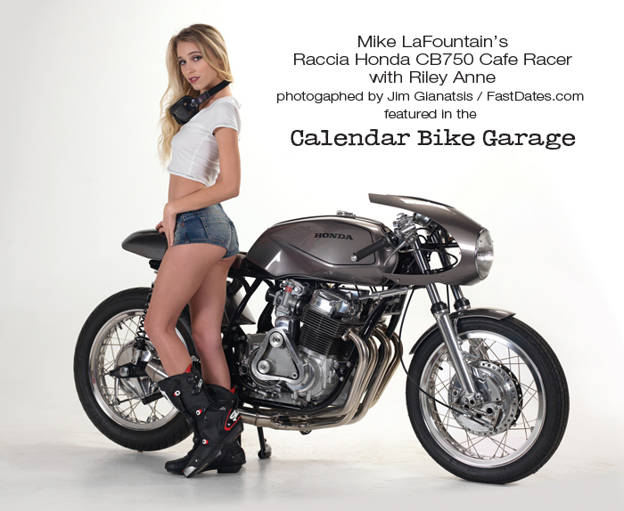 Fastdates.com Calendar bike Garage mile laFountain raccia Honda CB50 cafe racer bike