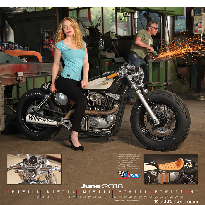 Iron & Lace Calendar motorcycle photo