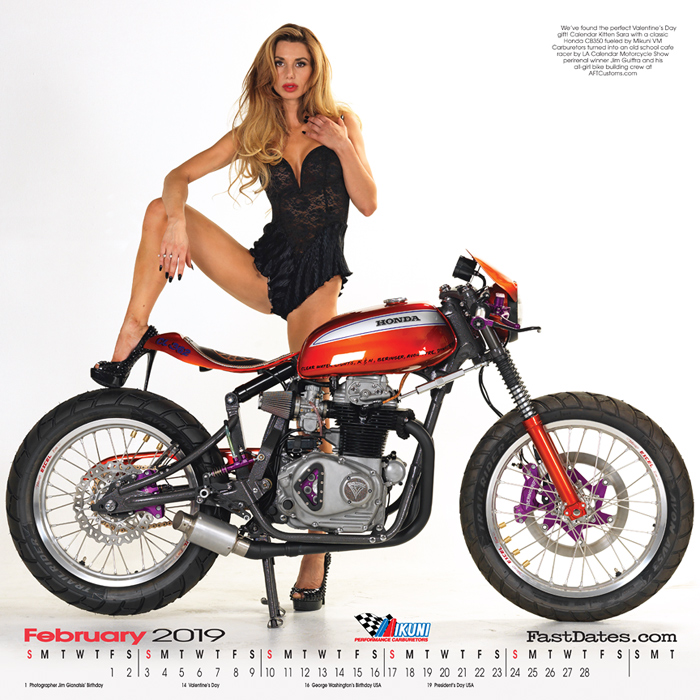 Iron & Lace Calendar custom motorcycle photo