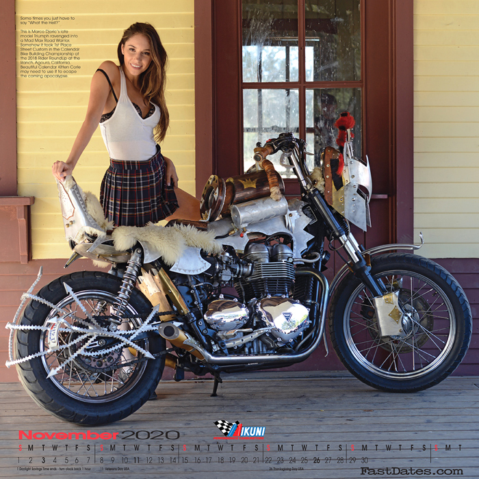 Iron & Lace Calendar custom motorcycle photo