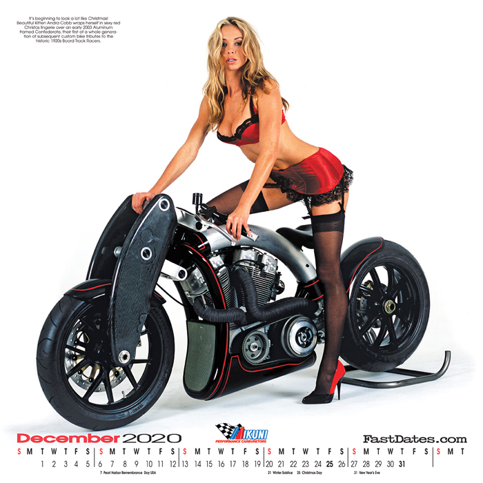 Iron & Lace Calendar custom motorcycle photo