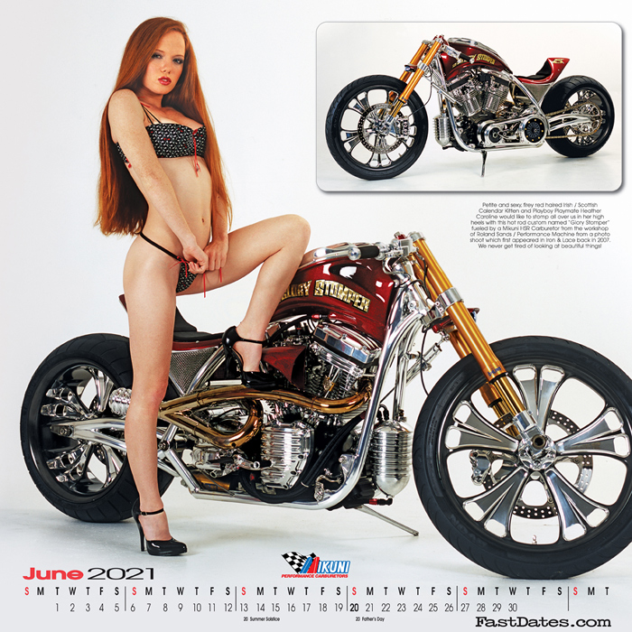 Iron & Lace Calendar custom motorcycle photo