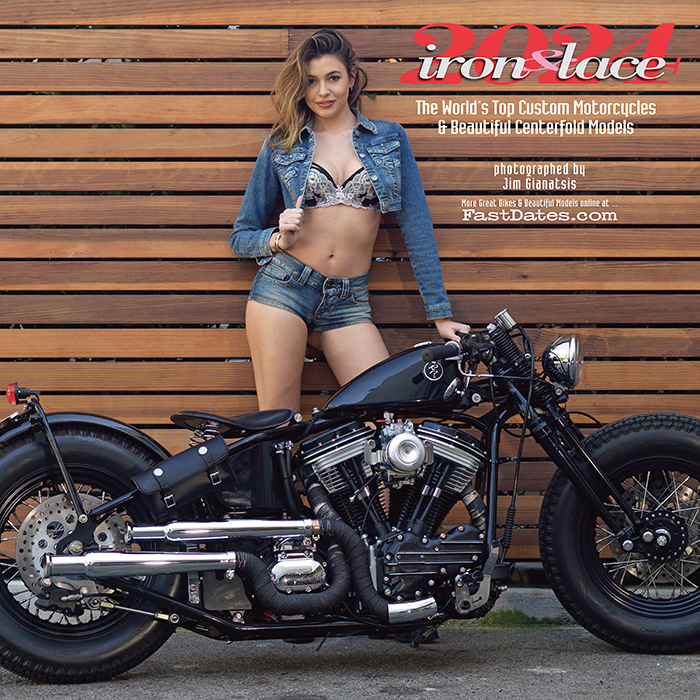 2018 Iron & Lace cutom motorcycle PinUp Model Calendar