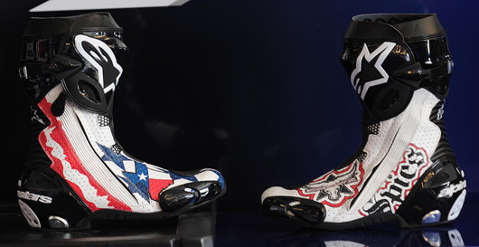 Ben Spies Texas USA Alpinestars boots