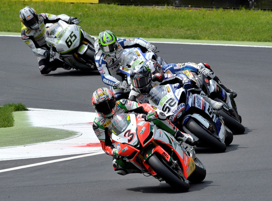 Biaggi Monza race action photo