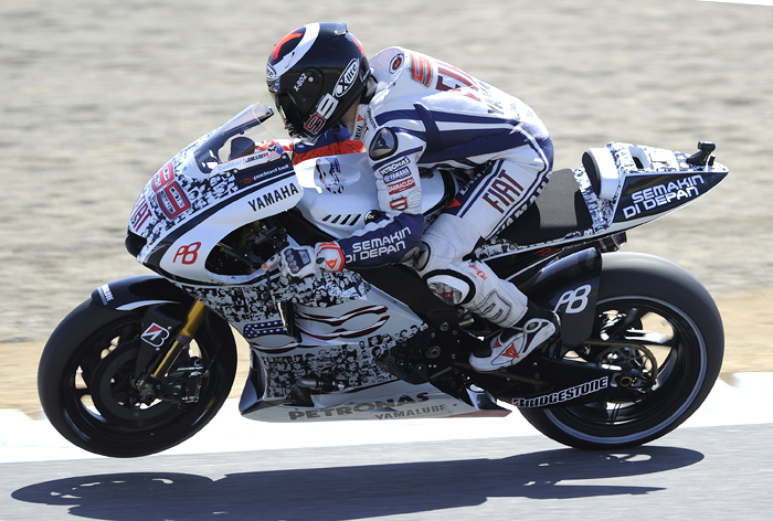 Jorge Lorenzo lanuna Seca action photo