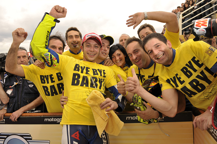 Valentino says goodbye Bye Bye Baby to Yamaha at Valencia
