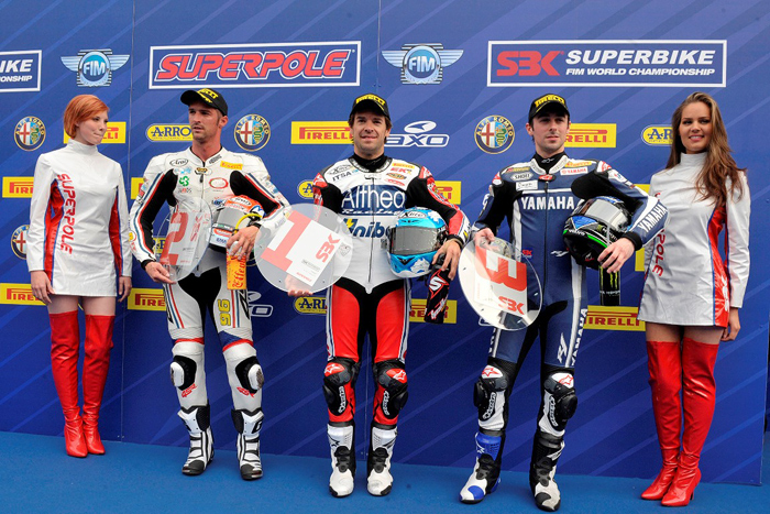 Assen Superpole podium Carlos Checa World Superbike