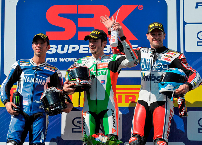 Bruno World Superbike podium 2011