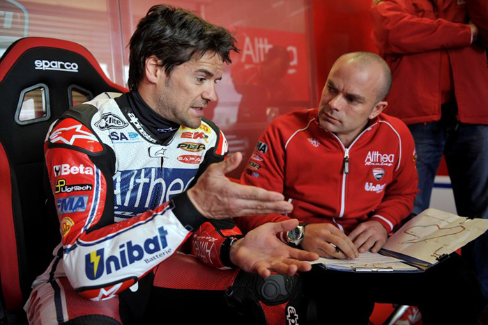 Carlos Checa World Superbike Pits head shot