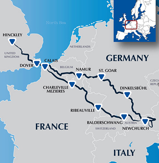 Edelweiss Triump Tridays Tour map