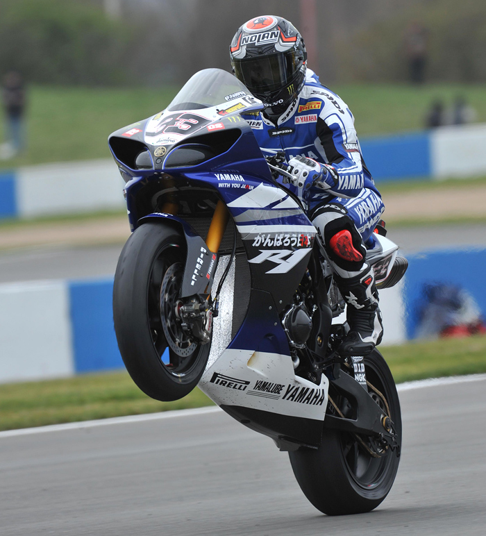 Marco Melandri winner Yamaha  Donington anniversary celebration motorcycle World Superbike