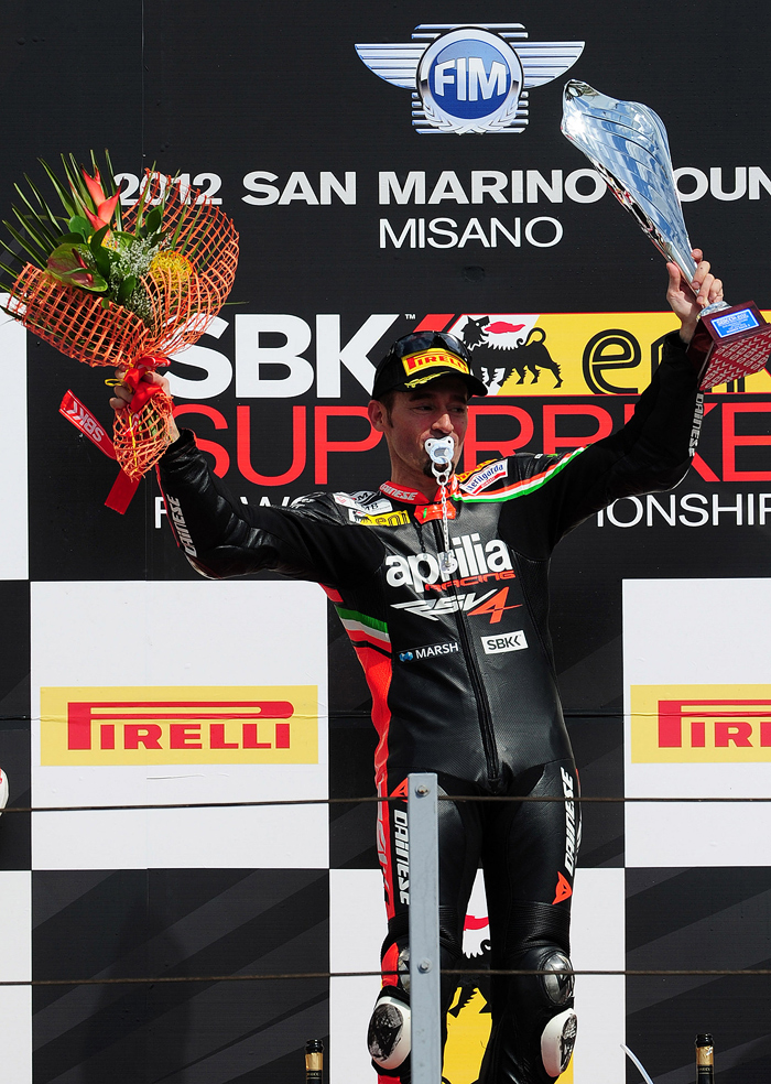 Max Biaggi Misano Podium