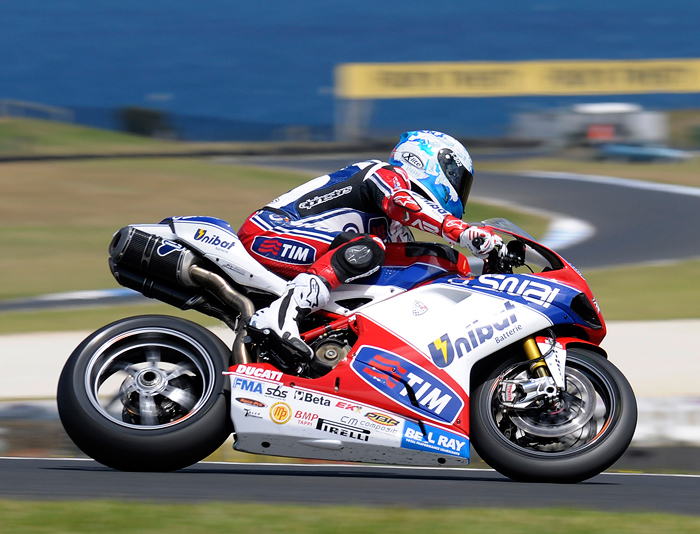 carlos Checa action riding photo Phillip Island 2012 World Superbike