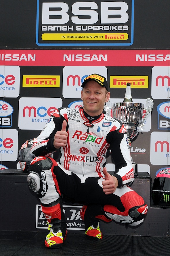 Shayne Byrne personality photo podium Thruxton