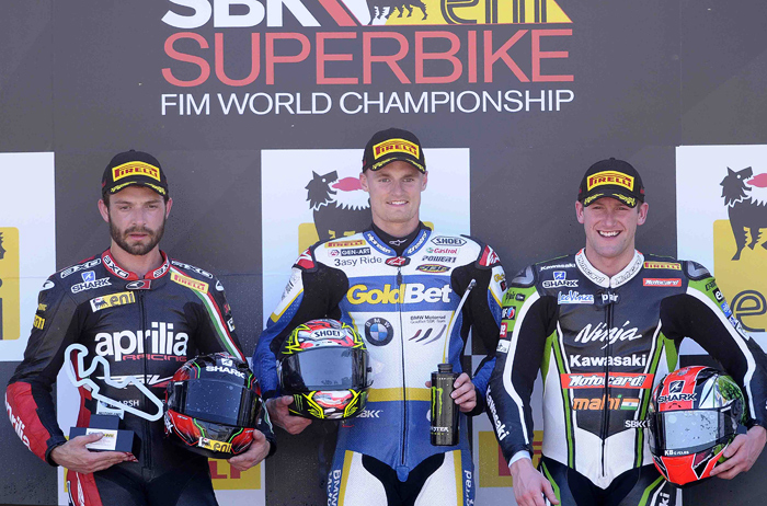 World Superbike podium Araron 2013 photo