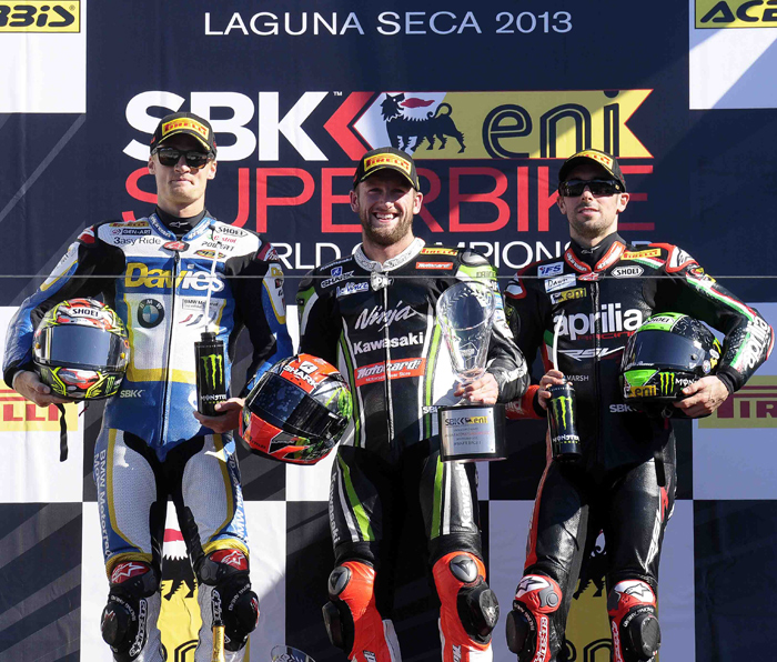 Race One Podium photo laguna Seca SBK
