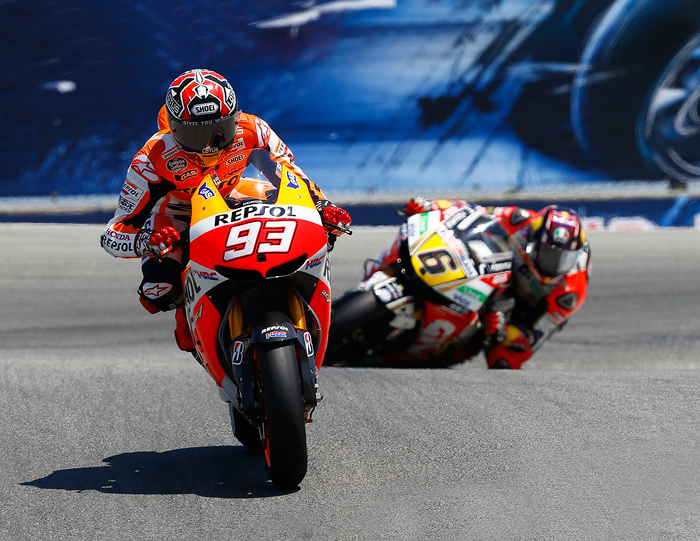 Marc marquez and Stefan Bradl LaGuna Seca MotoGP