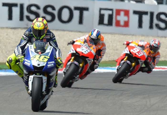Valentino Rossi Assen race action photo