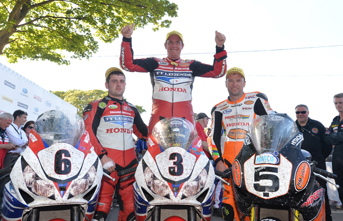 Isle of Man Seniot TT 2013 podium winners
