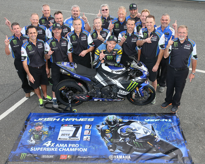 Josh hayes 2014 AMA Superbike Champion Team photo