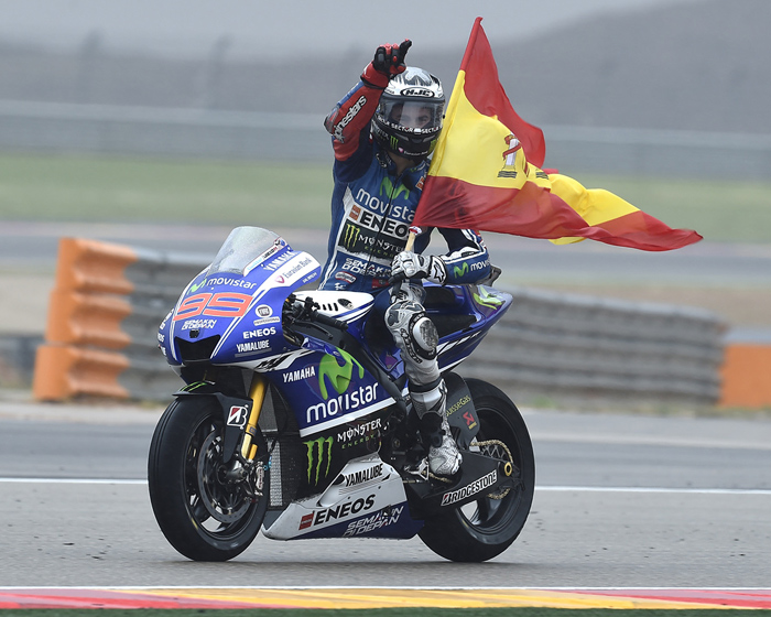 Jorge Lorenzo Aragon MotoGP action photo