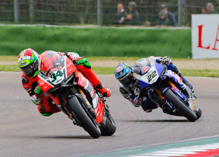 Davide Guigliano, Alex Lowes WSBK imola