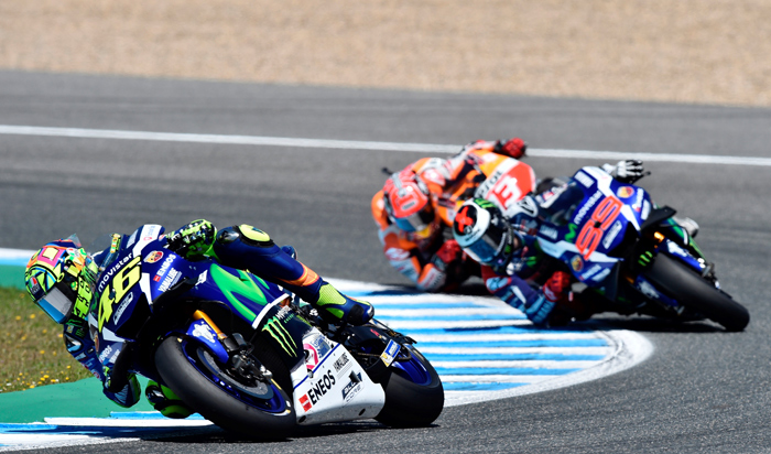 Rossi MotoGP action jerez 2016