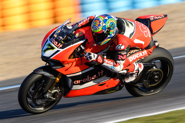 Chaz Davies Ducati testing