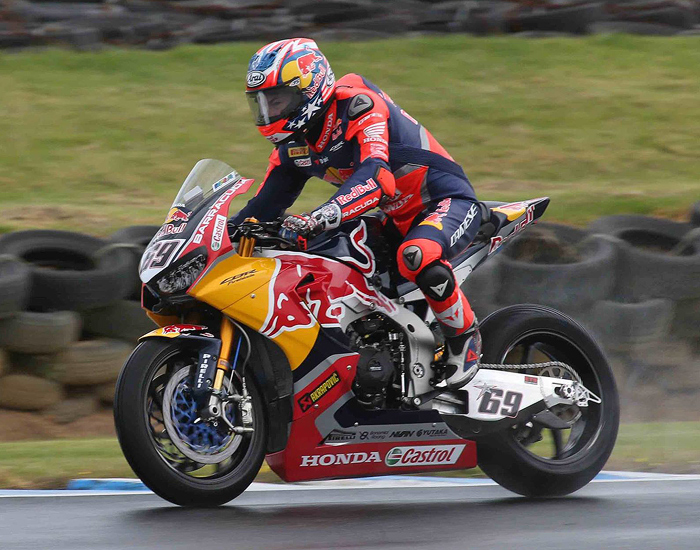 Nicky Hayden Honda Phillip Island 2017 action photo World Superbike