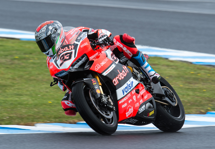 Chaz Davies Ducati testing
