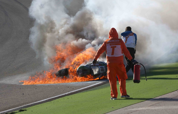 Tom Skes crash Portimao