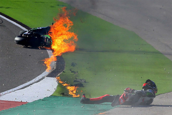 Sykes Bike Crash.