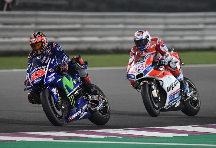 Vinales Dovizioso Action Qatar