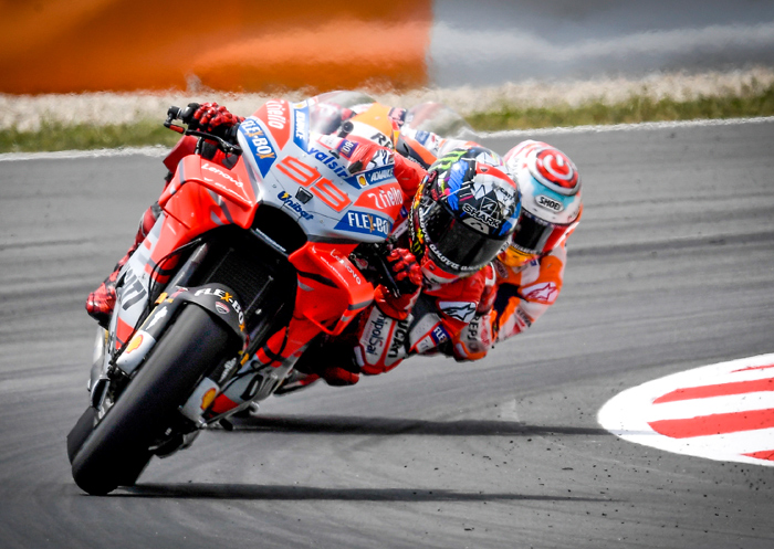 Lorenzo Marquez race action Catalunya MotoGP 2018