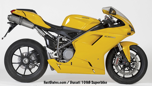 Ducati 1098S Superbike Black, Yellow, Red, Tri Color