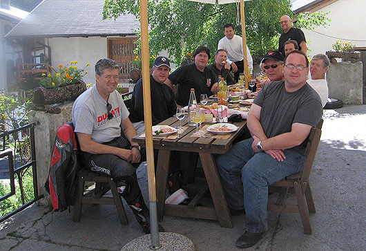 Edelweiss Motorcyclist Alps Challenge motorcycle tour riders meeting