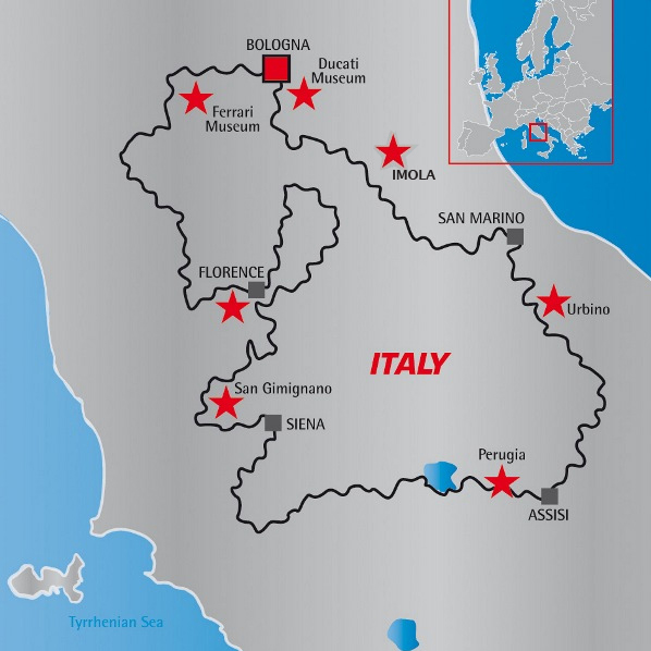 Imola Tour Map