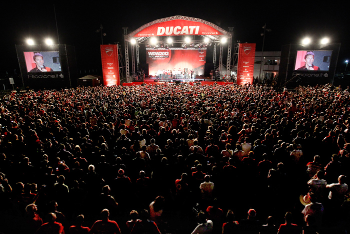 World Ducati Week 2012 main sage crowd photo