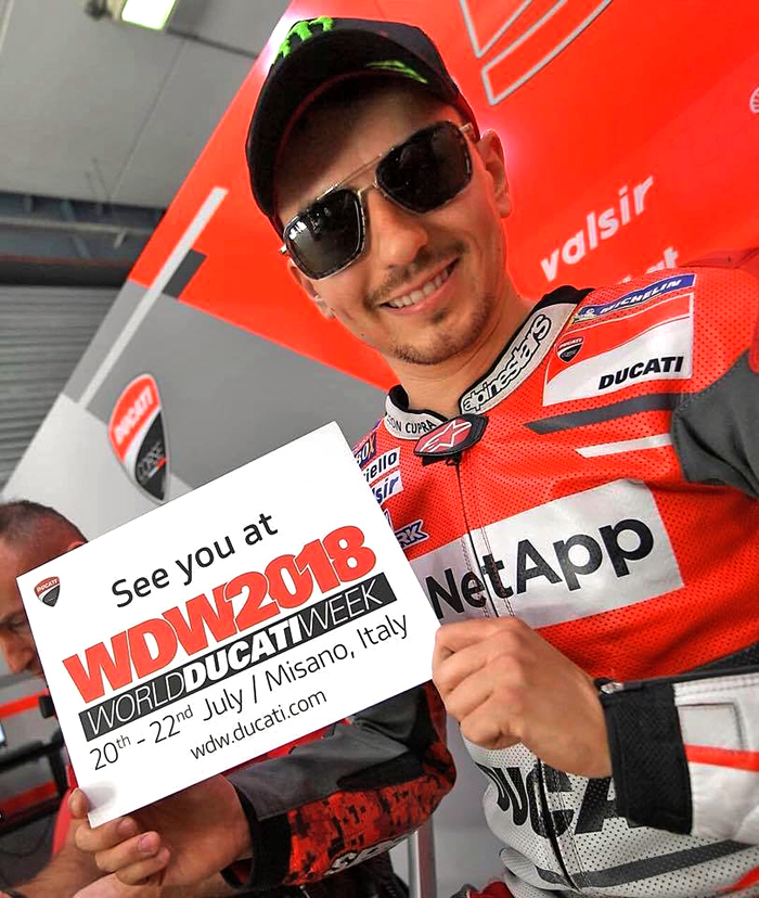 Jorge Lorenzo World Ducati week photo
